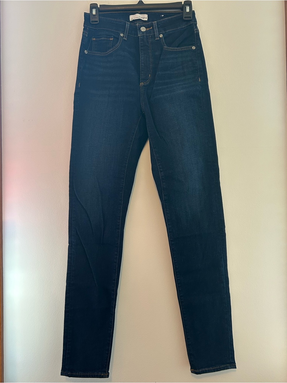 LOFT Women's Skinny Jeans in Dark Blue Wash